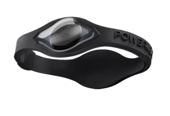 Silikonový Power Balance náramek černý (černý hologram)