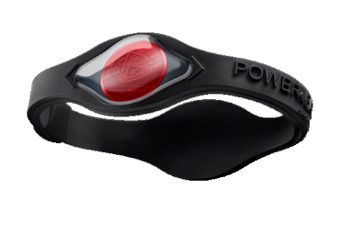Silikonový Power Balance náramek černý (červený hologram)